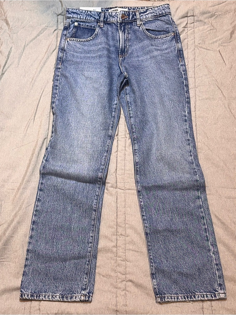 Garage 90s Relaxed Straight Leg Jeans Penny Blue Size 3 NWT